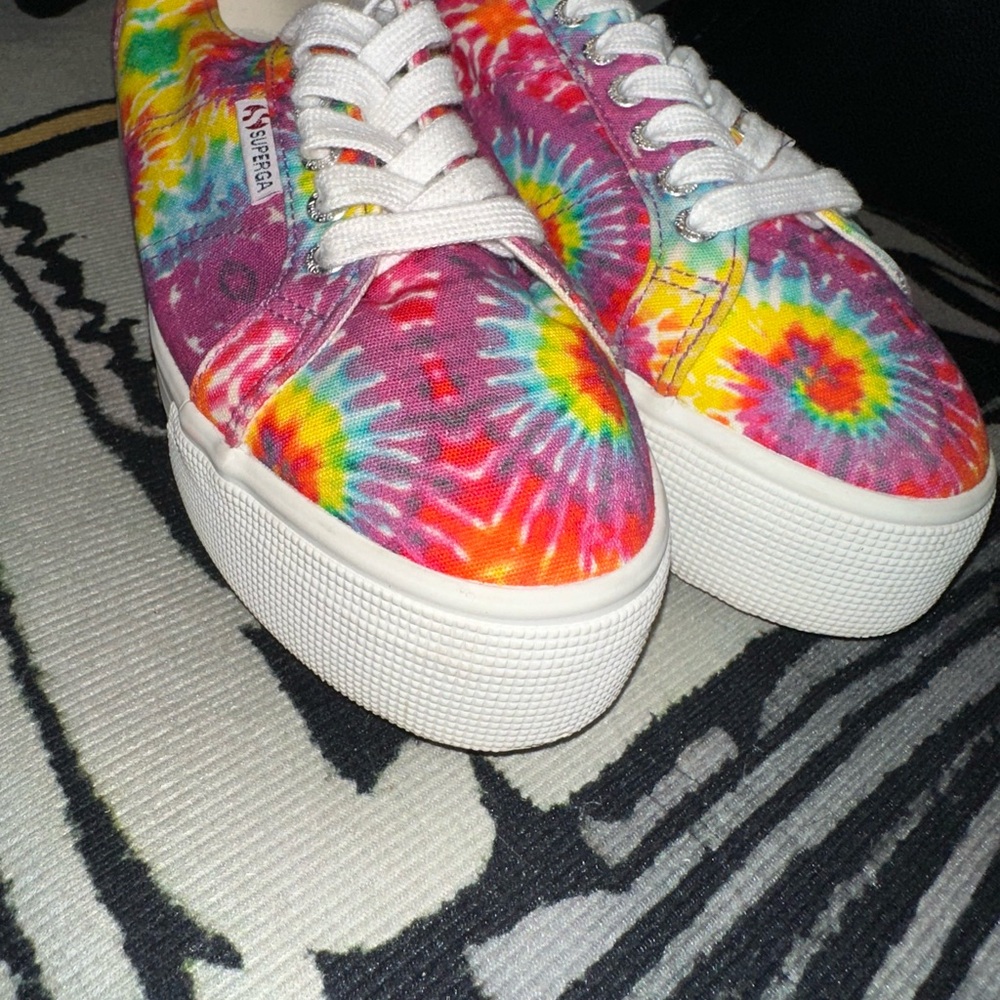 Superga platform Tie-Dye Canvas Sneakers